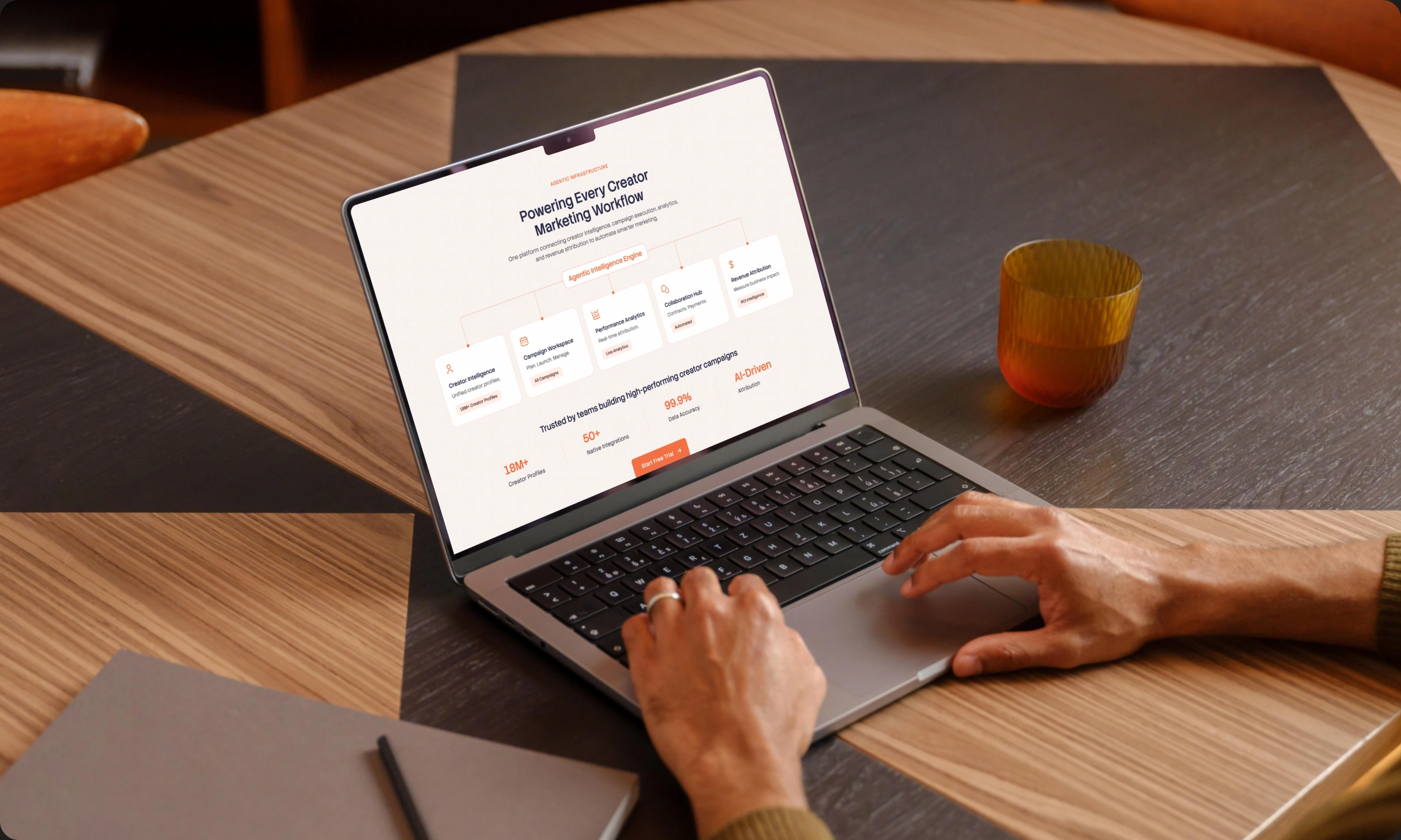 Envisioner platform on a laptop in an office workspace